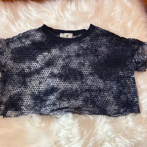 Stylish Black Mesh Women's Top